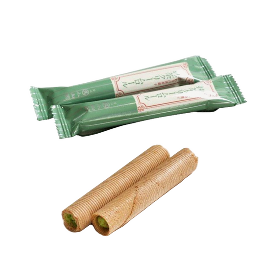 Marukyu Koyamaen Matcha Cream Wafer Roll Biscuits 16pcs