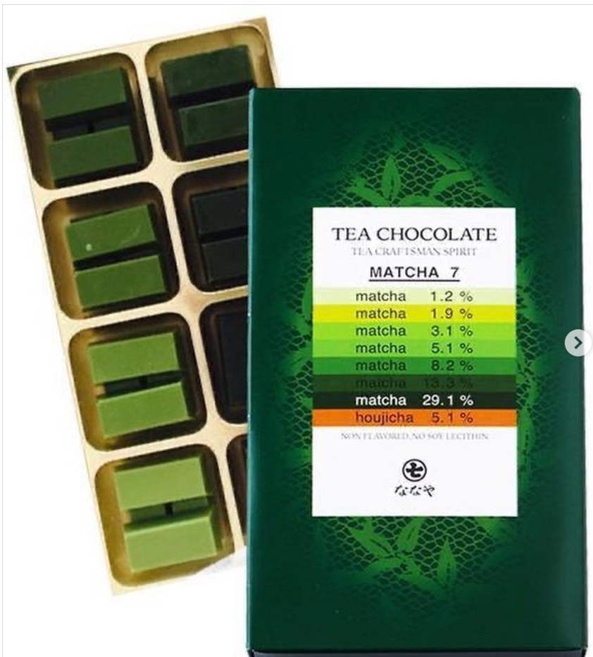 Nanaya Premium Matcha – 7 matcha levels and 1 Hojicha chocolates (8 types)