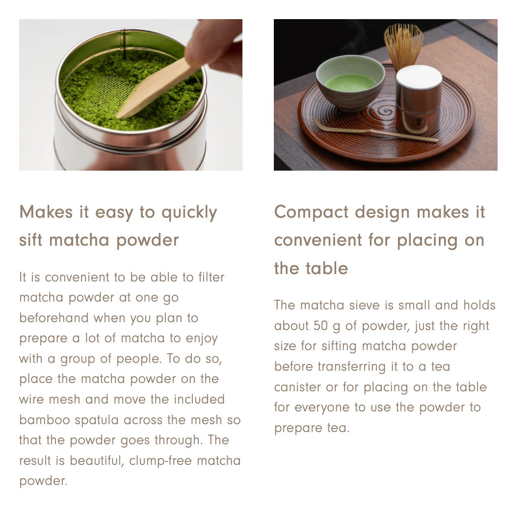 Matcha Straining Can
