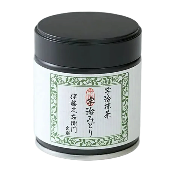 Itoh Kyuemon matcha collection in traditional Japanese tea tins