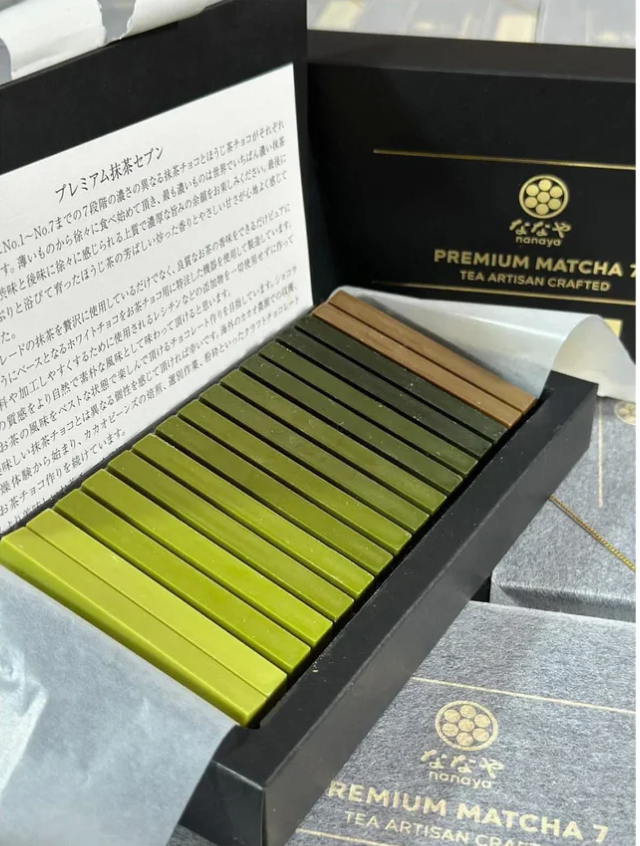 Nanaya Premium Matcha –  7 matcha levels chocolates display box